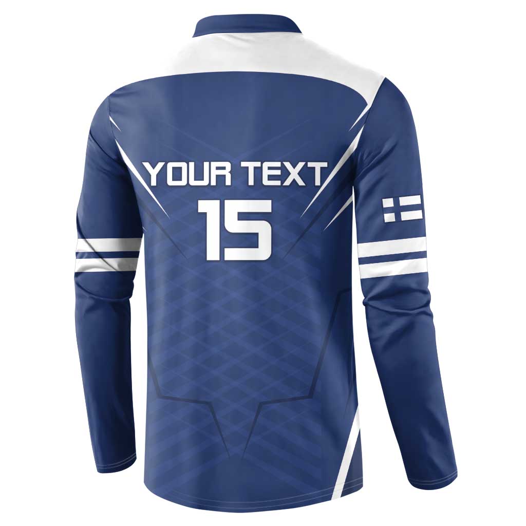 Custom Finland Ice Hockey 2026 Button Sweatshirt Suomi Suomi Suomi