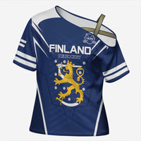 Custom Finland Ice Hockey 2026 Cross Shoulder Shirt Suomi Suomi Suomi