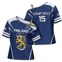 Custom Finland Ice Hockey 2026 Cross Shoulder Shirt Suomi Suomi Suomi