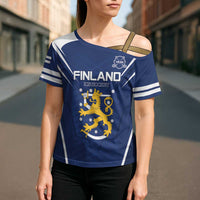 Custom Finland Ice Hockey 2026 Cross Shoulder Shirt Suomi Suomi Suomi