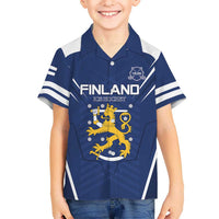 Custom Finland Ice Hockey 2026 Kid Hawaiian Shirt Suomi Suomi Suomi
