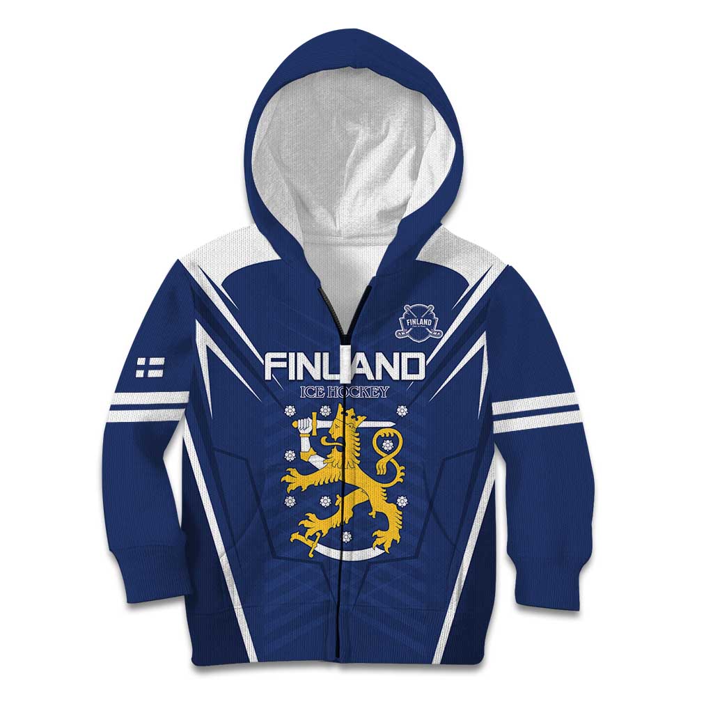 Custom Finland Ice Hockey 2026 Kid Hoodie Suomi Suomi Suomi