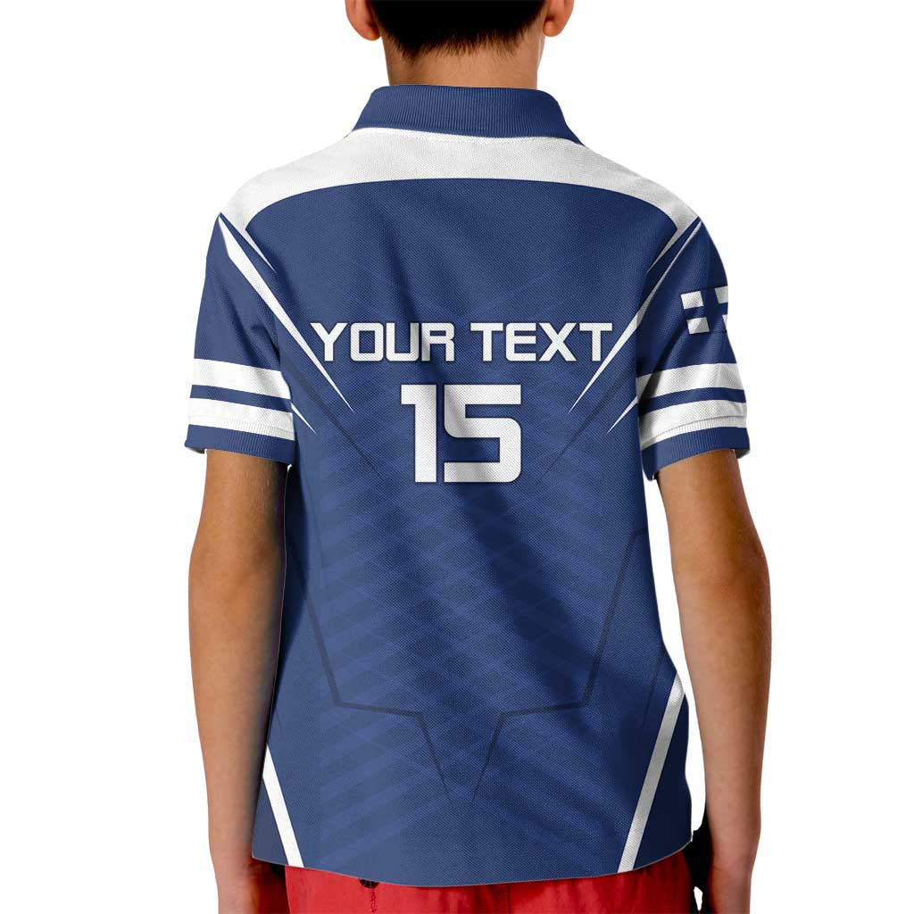 Custom Finland Ice Hockey 2026 Kid Polo Shirt Suomi Suomi Suomi