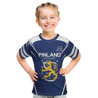 Custom Finland Ice Hockey 2026 Kid T Shirt Suomi Suomi Suomi
