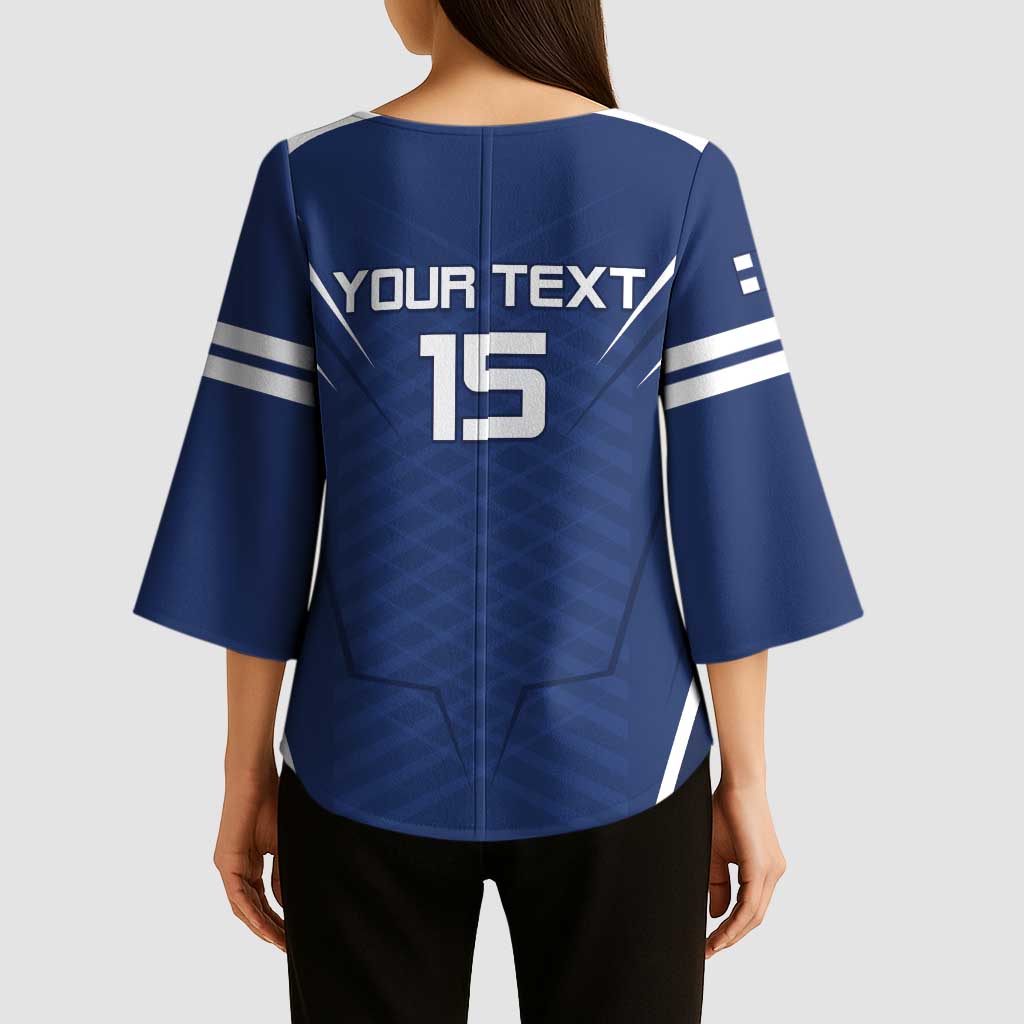 Custom Finland Ice Hockey 2026 Kimono Sleeve Blouse Suomi Suomi Suomi