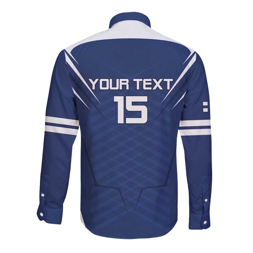 Custom Finland Ice Hockey 2026 Long Sleeve Button Shirt Suomi Suomi Suomi