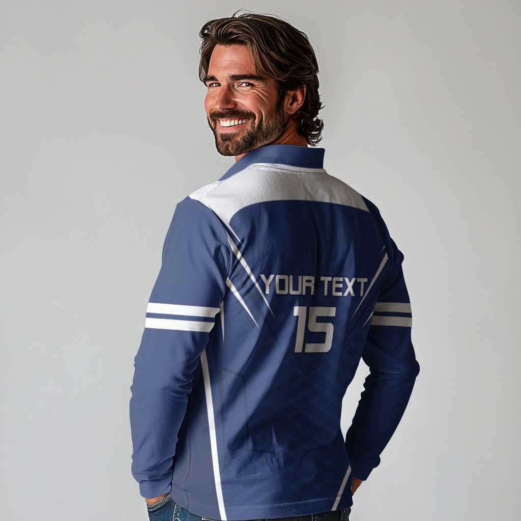 Custom Finland Ice Hockey 2026 Long Sleeve Polo Shirt Suomi Suomi Suomi