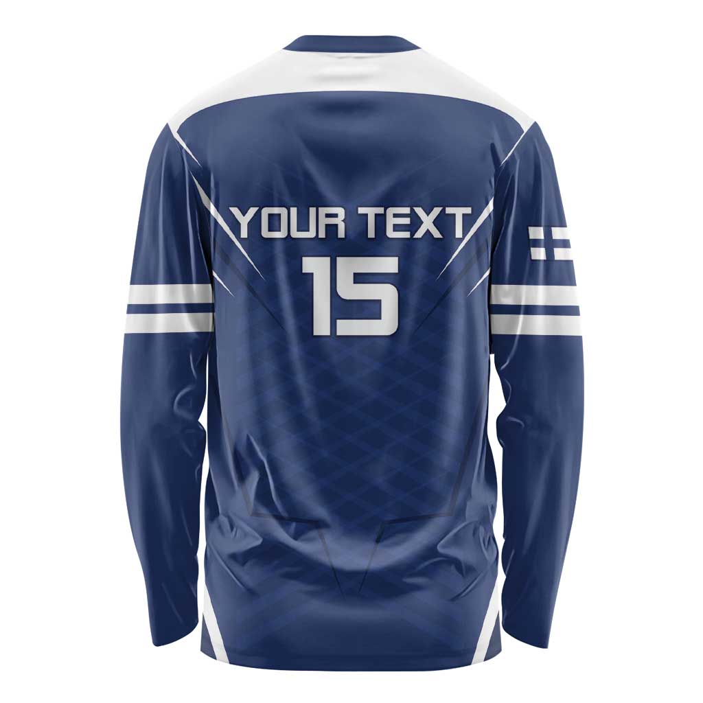 Custom Finland Ice Hockey 2026 Long Sleeve Shirt Suomi Suomi Suomi