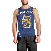Custom Finland Ice Hockey 2026 Men Tank Top Suomi Suomi Suomi