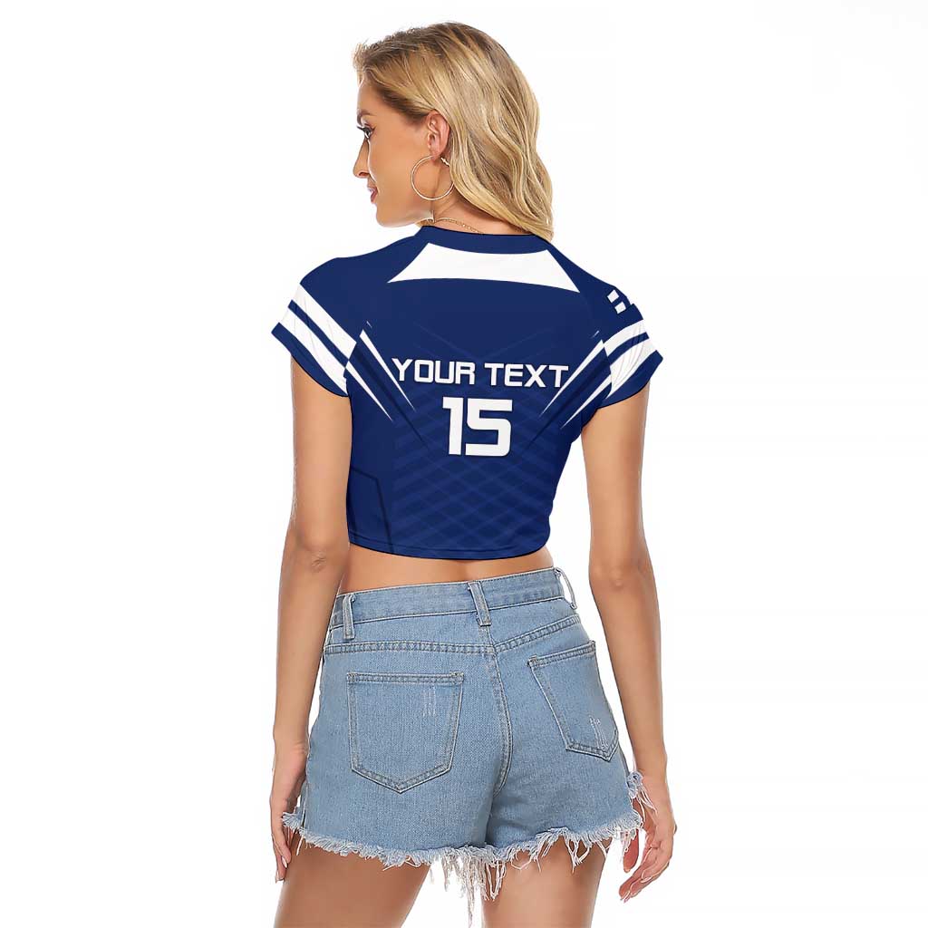 Custom Finland Ice Hockey 2026 Raglan Cropped T Shirt Suomi Suomi Suomi