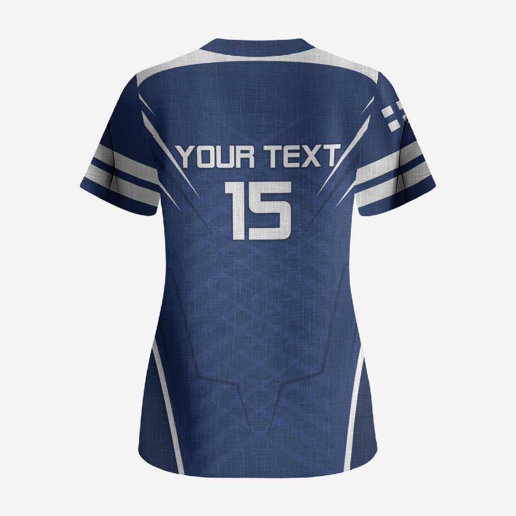 Custom Finland Ice Hockey 2026 Scrub Top Suomi Suomi Suomi
