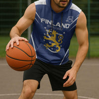 Custom Finland Ice Hockey 2026 Sleeveless Hoodie Suomi Suomi Suomi