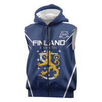 Custom Finland Ice Hockey 2026 Sleeveless Zip Hoodie Suomi Suomi Suomi