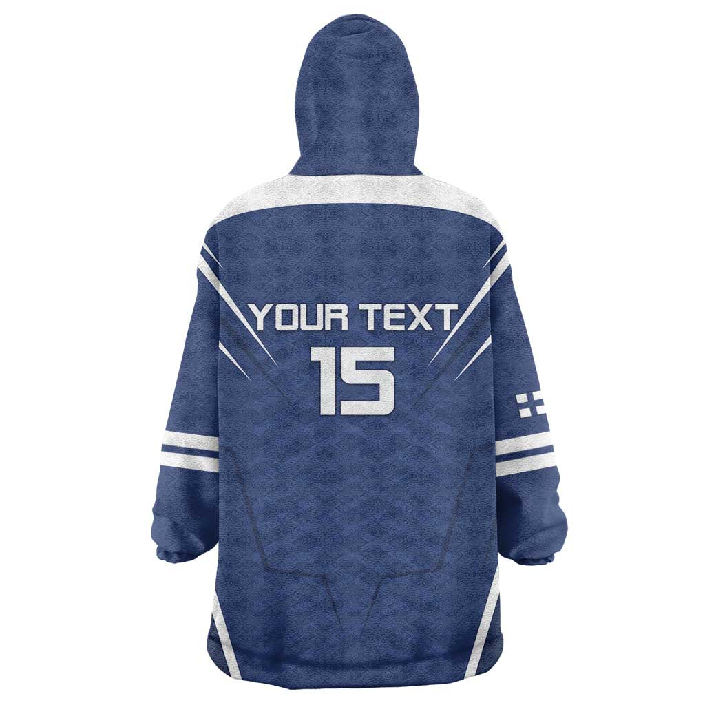 Custom Finland Ice Hockey 2026 Wearable Blanket Hoodie Suomi Suomi Suomi