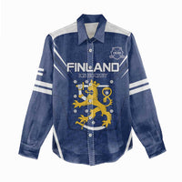 Custom Finland Ice Hockey 2026 Women Casual Shirt Suomi Suomi Suomi