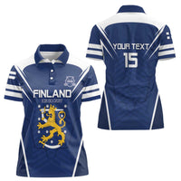 Custom Finland Ice Hockey 2026 Women Polo Shirt Suomi Suomi Suomi
