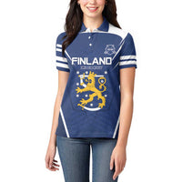 Custom Finland Ice Hockey 2026 Women Polo Shirt Suomi Suomi Suomi