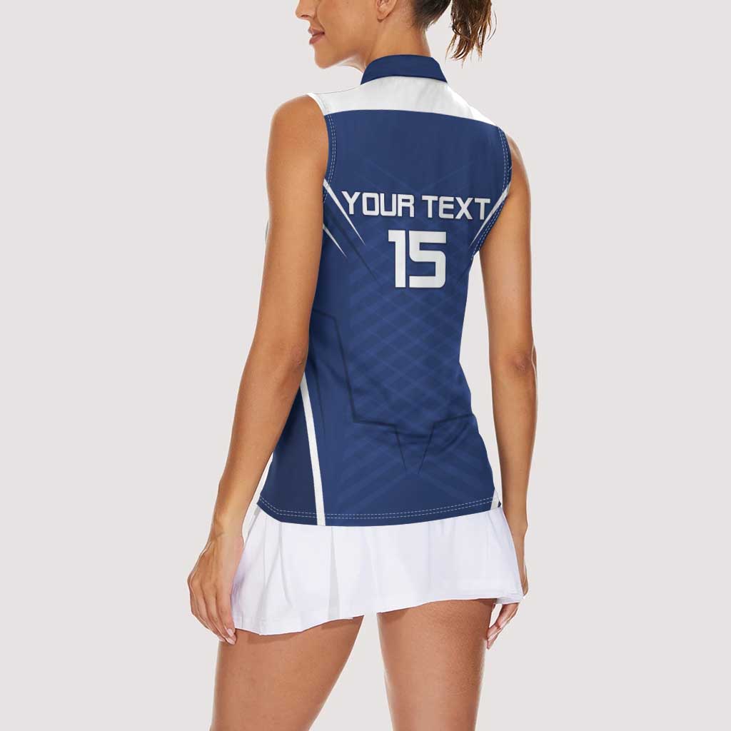 Custom Finland Ice Hockey 2026 Women Sleeveless Polo Shirt Suomi Suomi Suomi