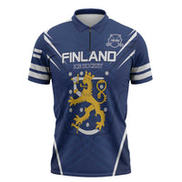 Custom Finland Ice Hockey 2026 Zipper Polo Shirt Suomi Suomi Suomi