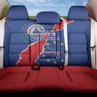 Happy Cape Verde Independence Day Back Car Seat Cover Coat Of Arms With Map