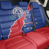 Happy Cape Verde Independence Day Back Car Seat Cover Coat Of Arms With Map