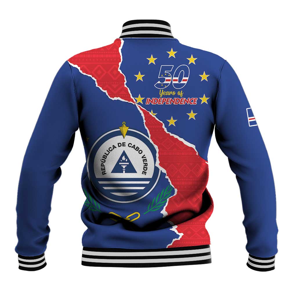 Happy Cape Verde Independence Day Baseball Jacket Coat Of Arms With Map
