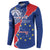 Happy Cape Verde Independence Day Button Sweatshirt Coat Of Arms With Map