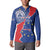 Happy Cape Verde Independence Day Button Sweatshirt Coat Of Arms With Map