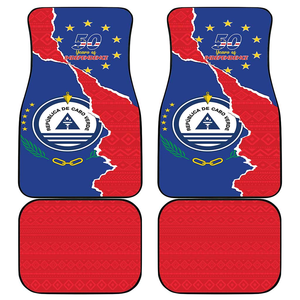 Happy Cape Verde Independence Day Car Mats Coat Of Arms With Map