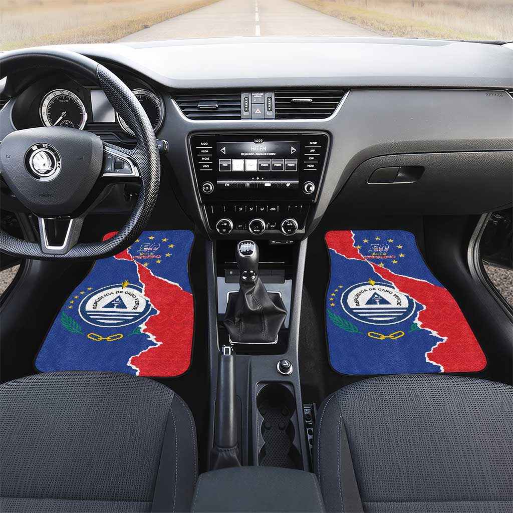 Happy Cape Verde Independence Day Car Mats Coat Of Arms With Map