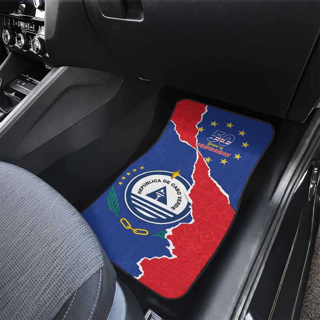 Happy Cape Verde Independence Day Car Mats Coat Of Arms With Map