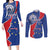 Happy Cape Verde Independence Day Couples Matching Long Sleeve Bodycon Dress and Long Sleeve Button Shirt Coat Of Arms With Map