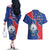 Happy Cape Verde Independence Day Couples Matching Off The Shoulder Long Sleeve Dress and Hawaiian Shirt Coat Of Arms With Map