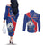 Happy Cape Verde Independence Day Couples Matching Off The Shoulder Long Sleeve Dress and Long Sleeve Button Shirt Coat Of Arms With Map