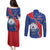 Happy Cape Verde Independence Day Couples Matching Puletasi and Long Sleeve Button Shirt Coat Of Arms With Map