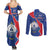 Happy Cape Verde Independence Day Couples Matching Summer Maxi Dress and Long Sleeve Button Shirt Coat Of Arms With Map
