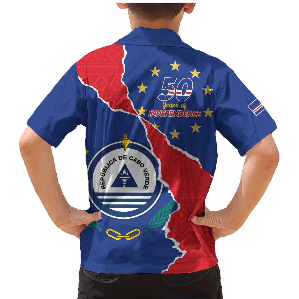 Happy Cape Verde Independence Day Family Matching Mermaid Dress and Hawaiian Shirt Coat Of Arms With Map