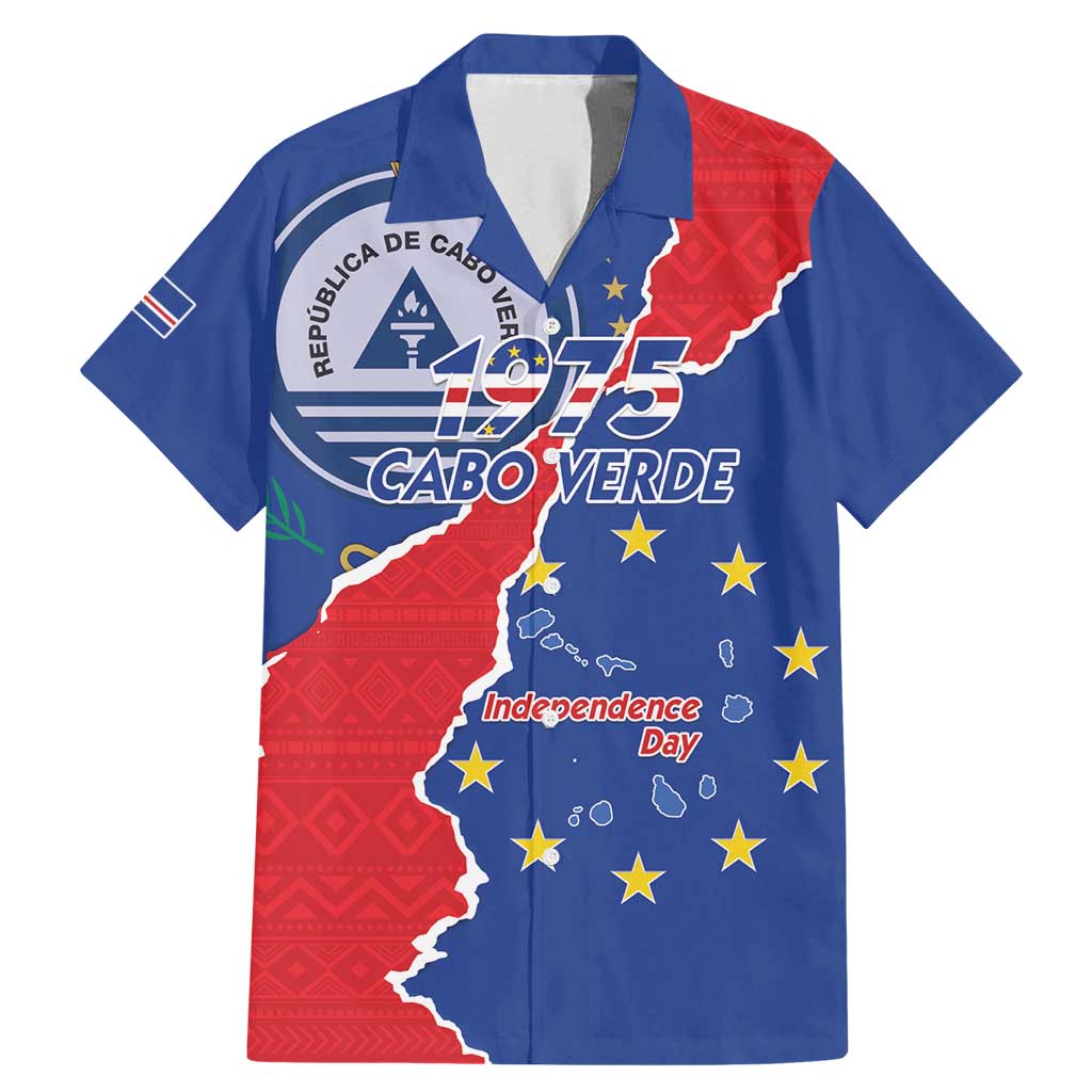 Happy Cape Verde Independence Day Family Matching Mermaid Dress and Hawaiian Shirt Coat Of Arms With Map