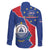 Happy Cape Verde Independence Day Family Matching Off The Shoulder Long Sleeve Dress and Hawaiian Shirt Coat Of Arms With Map