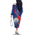 Happy Cape Verde Independence Day Family Matching Off The Shoulder Long Sleeve Dress and Hawaiian Shirt Coat Of Arms With Map