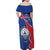 Happy Cape Verde Independence Day Family Matching Off Shoulder Maxi Dress and Hawaiian Shirt Coat Of Arms With Map