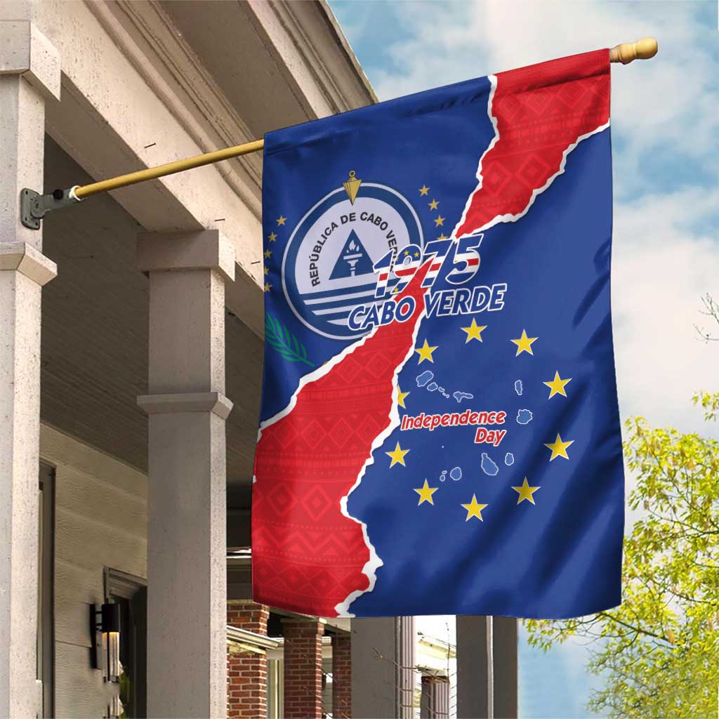 Happy Cape Verde Independence Day Garden Flag Coat Of Arms With Map