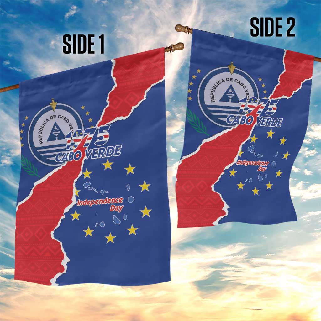 Happy Cape Verde Independence Day Garden Flag Coat Of Arms With Map