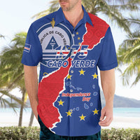 Happy Cape Verde Independence Day Hawaiian Shirt Coat Of Arms With Map