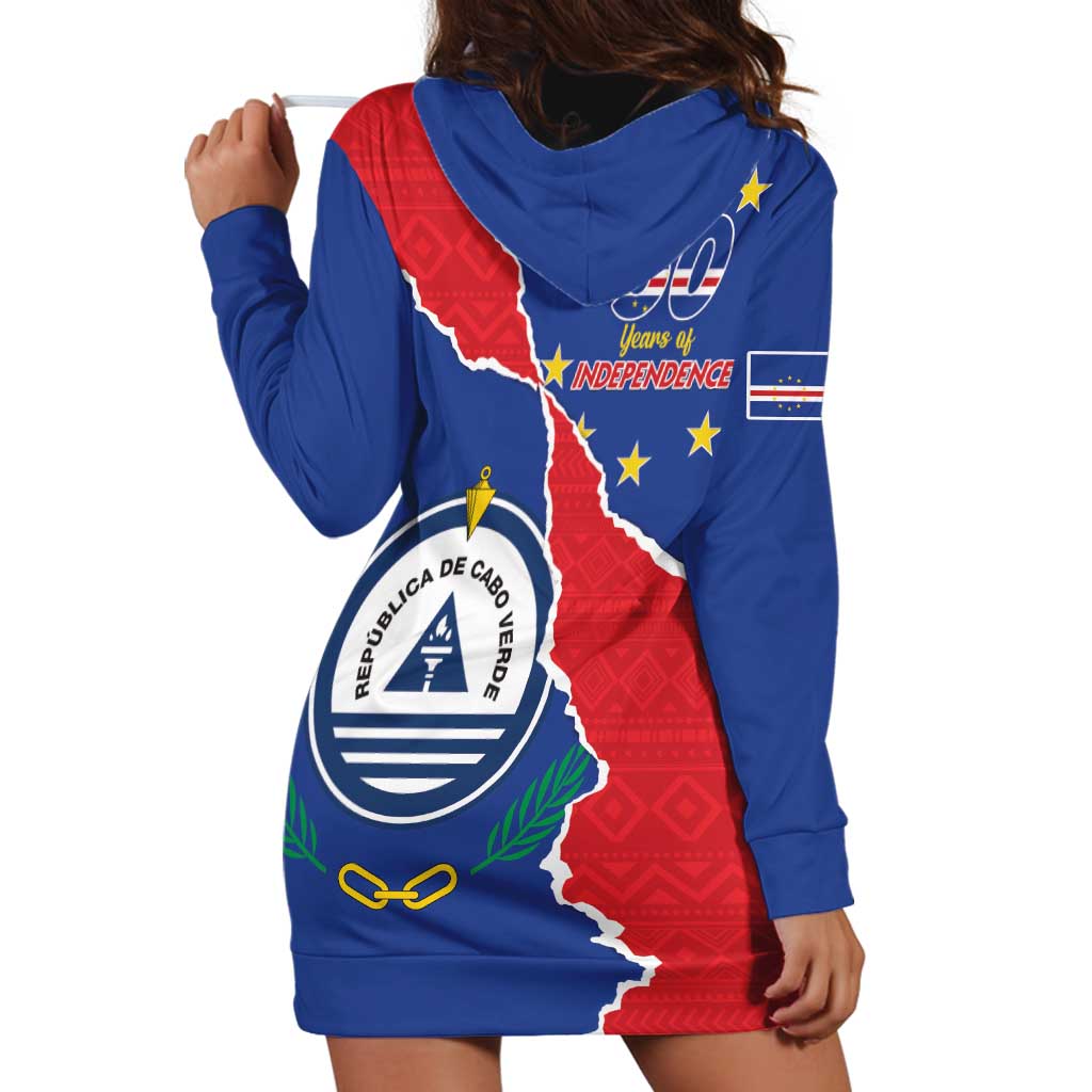 Happy Cape Verde Independence Day Hoodie Dress Coat Of Arms With Map