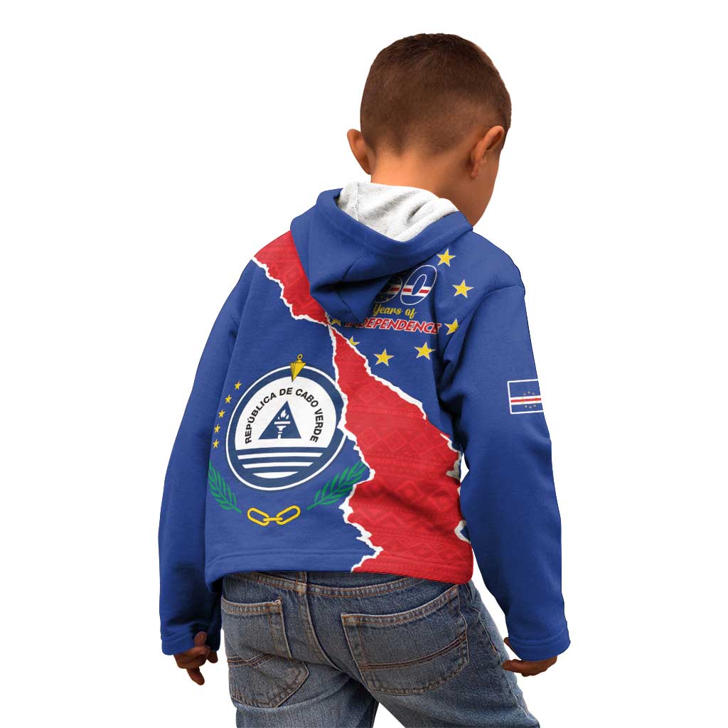 Happy Cape Verde Independence Day Kid Hoodie Coat Of Arms With Map