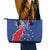 Happy Cape Verde Independence Day Leather Tote Bag Coat Of Arms With Map