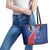 Happy Cape Verde Independence Day Leather Tote Bag Coat Of Arms With Map