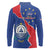 Happy Cape Verde Independence Day Long Sleeve Polo Shirt Coat Of Arms With Map