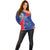 Happy Cape Verde Independence Day Off Shoulder Sweater Coat Of Arms With Map